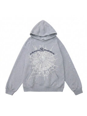 Sp5der NY Arachnophobia Hoodie - Heather Grey